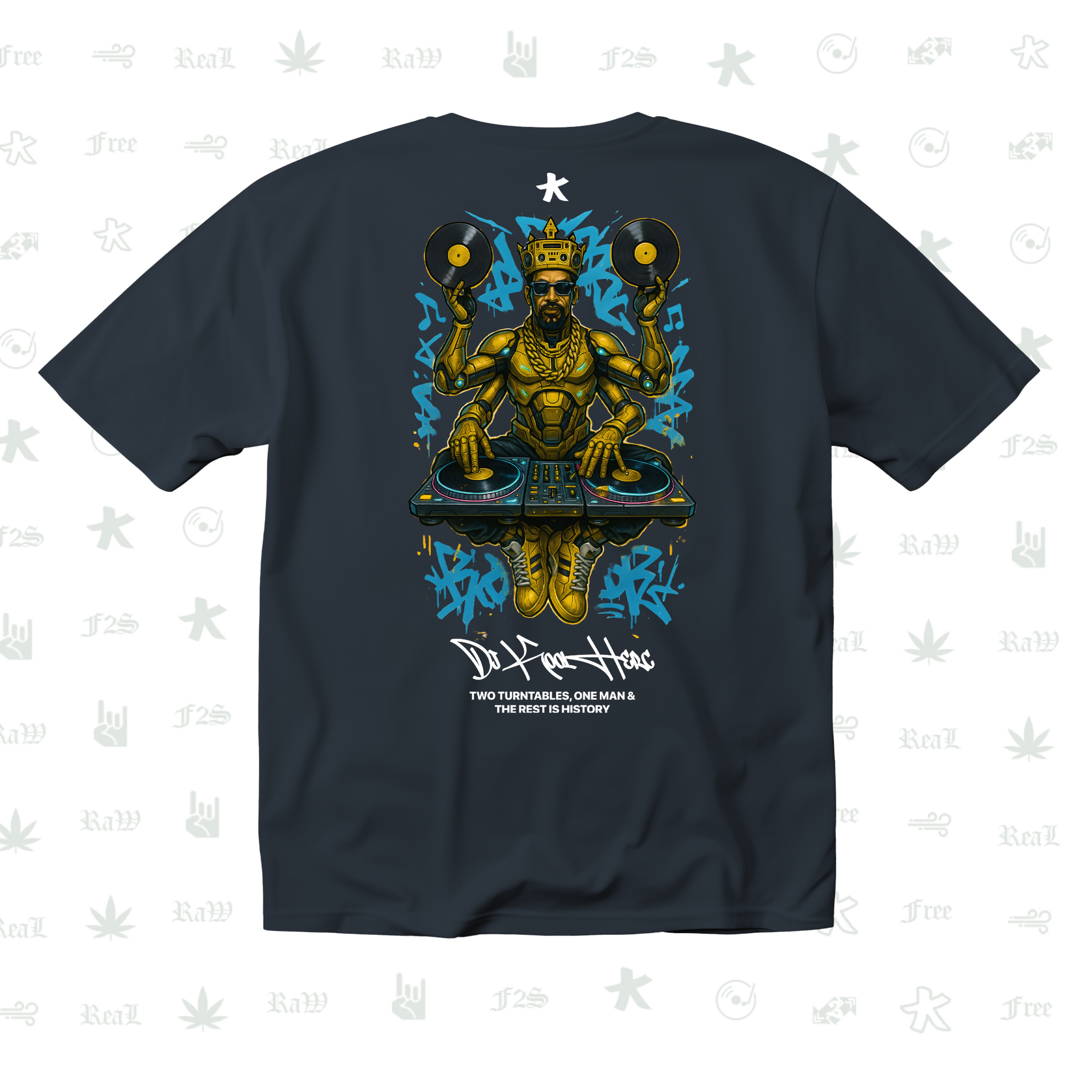 DJ Kool Herc Origins Unisex Navy Blue Tee