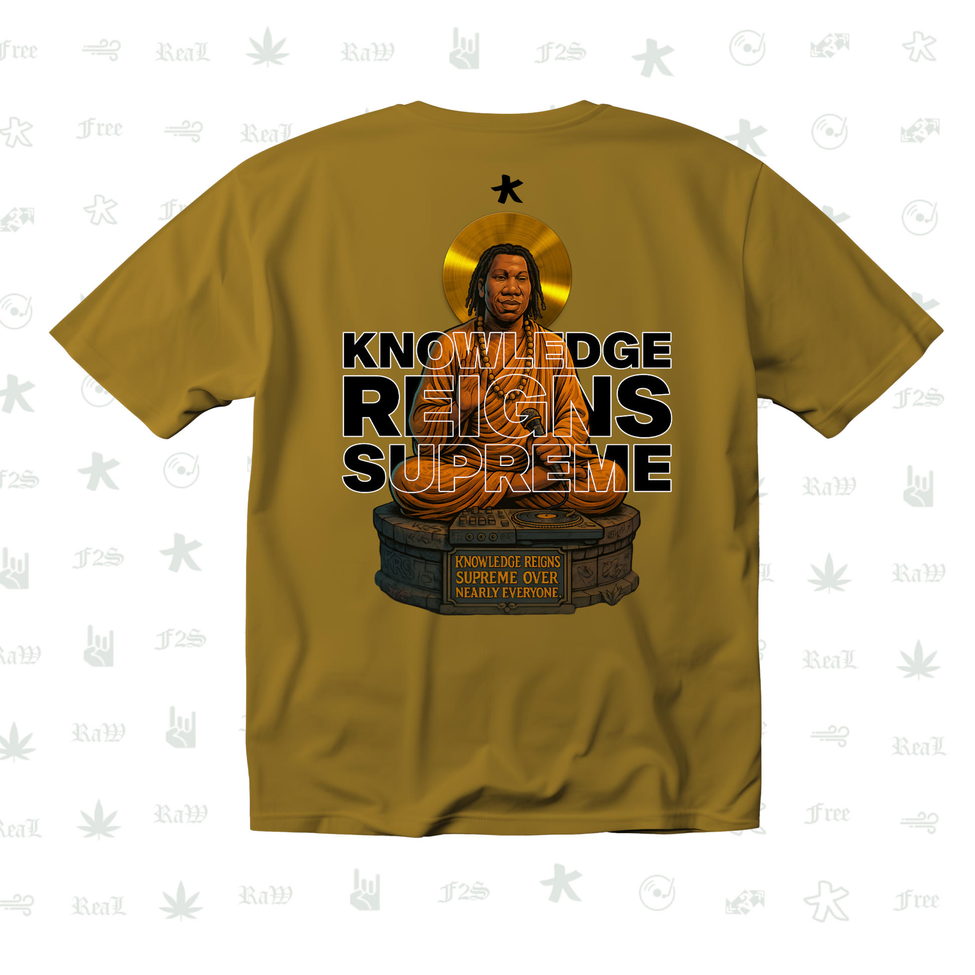 KRS ONE The Teacha Unisex Mustard Tee