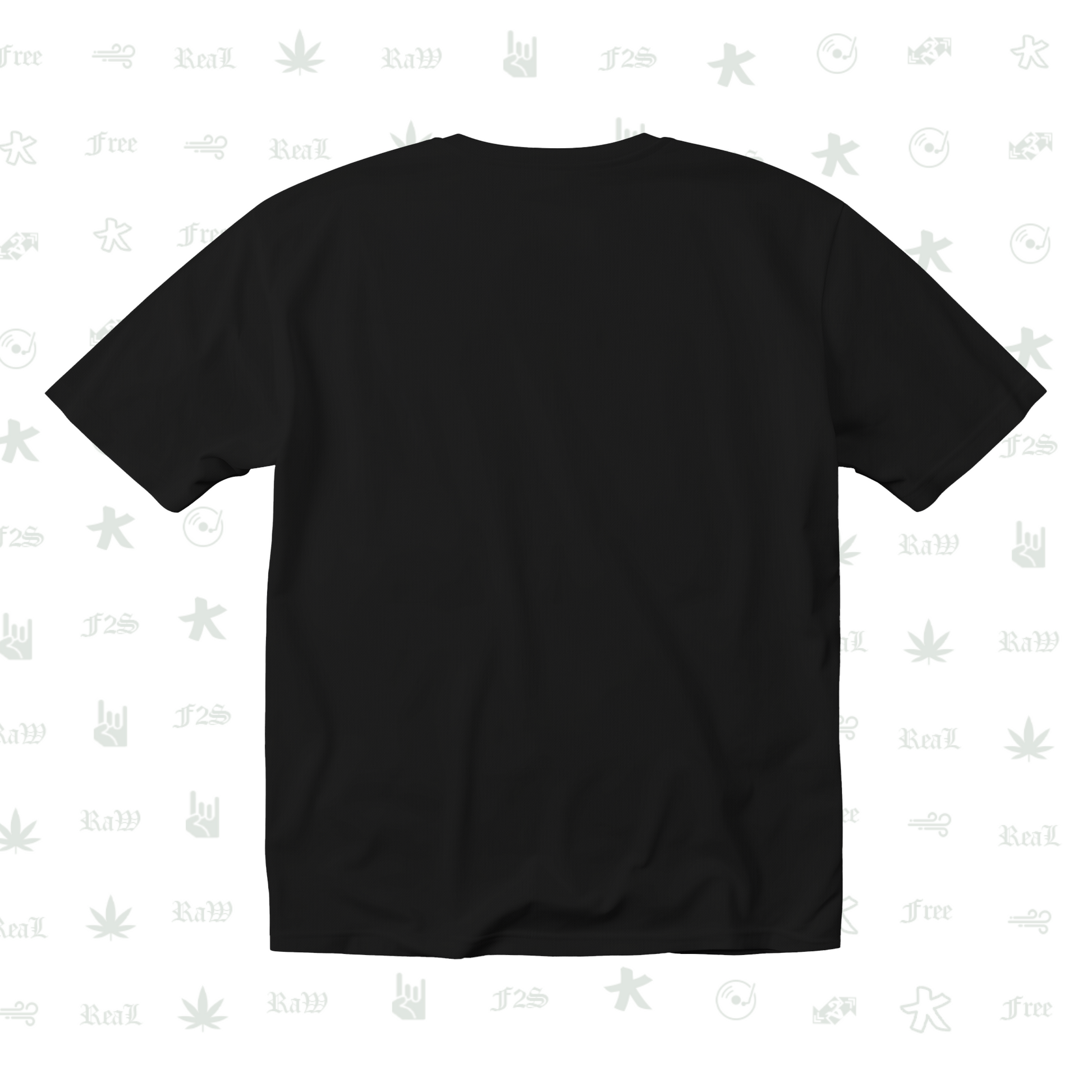 F2S Original Green Logo Black Tee Unisex