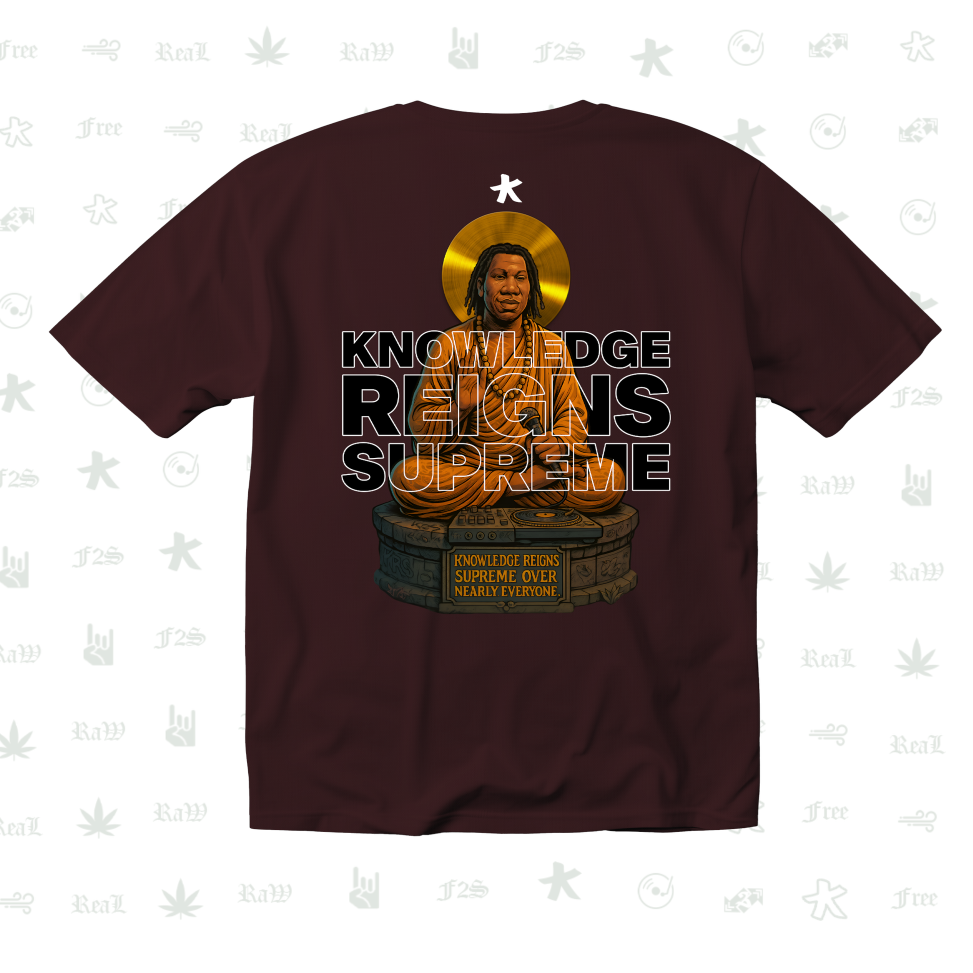 KRS ONE The Teacha Unisex Maroon Tee