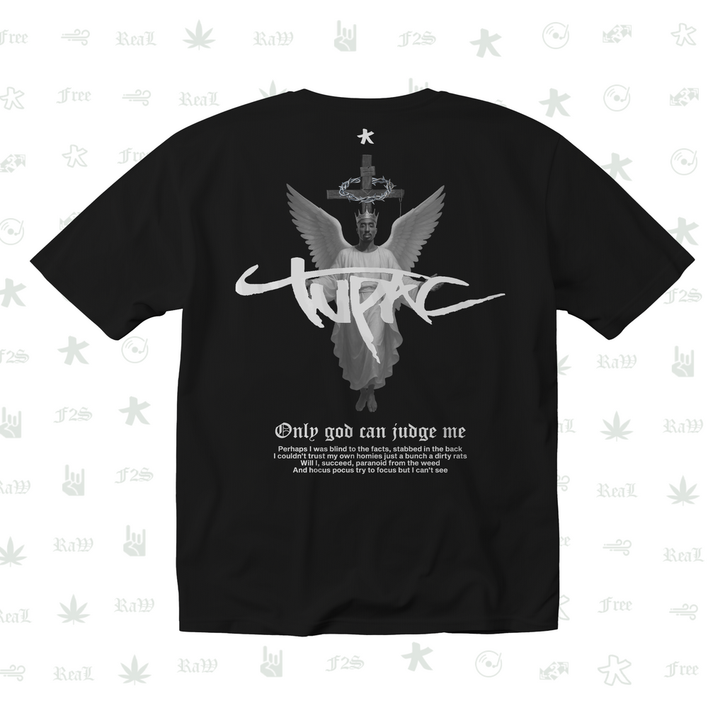 Tupac The Messiah Unisex Black Oversized Tee