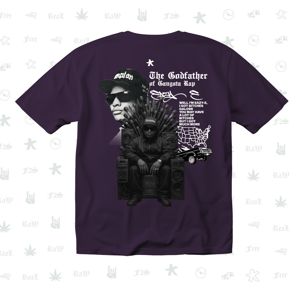 Eazy-E Godfather of Gangsta Rap Unisex Purple Tee