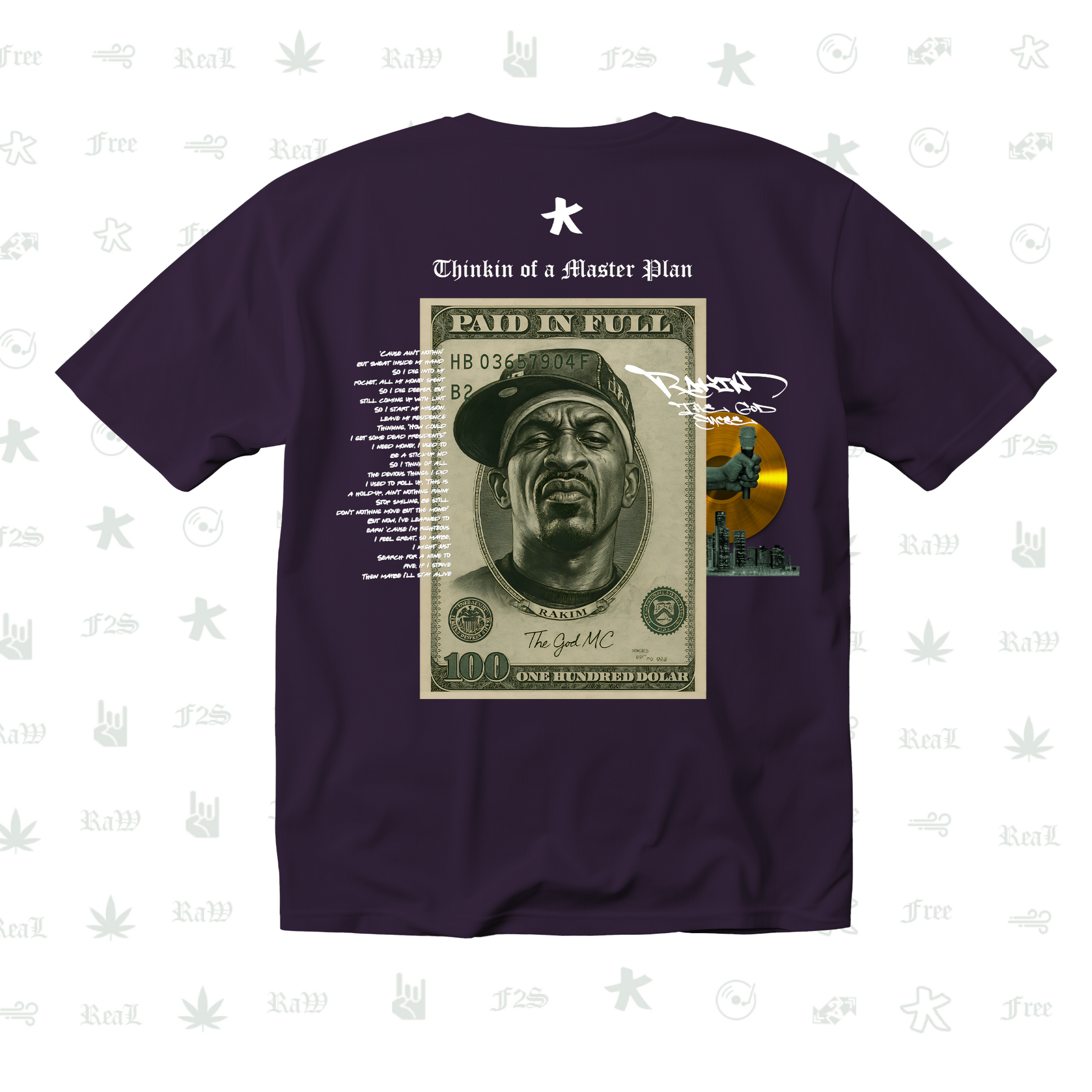 Rakim The God Emcee Unisex Purple Tee
