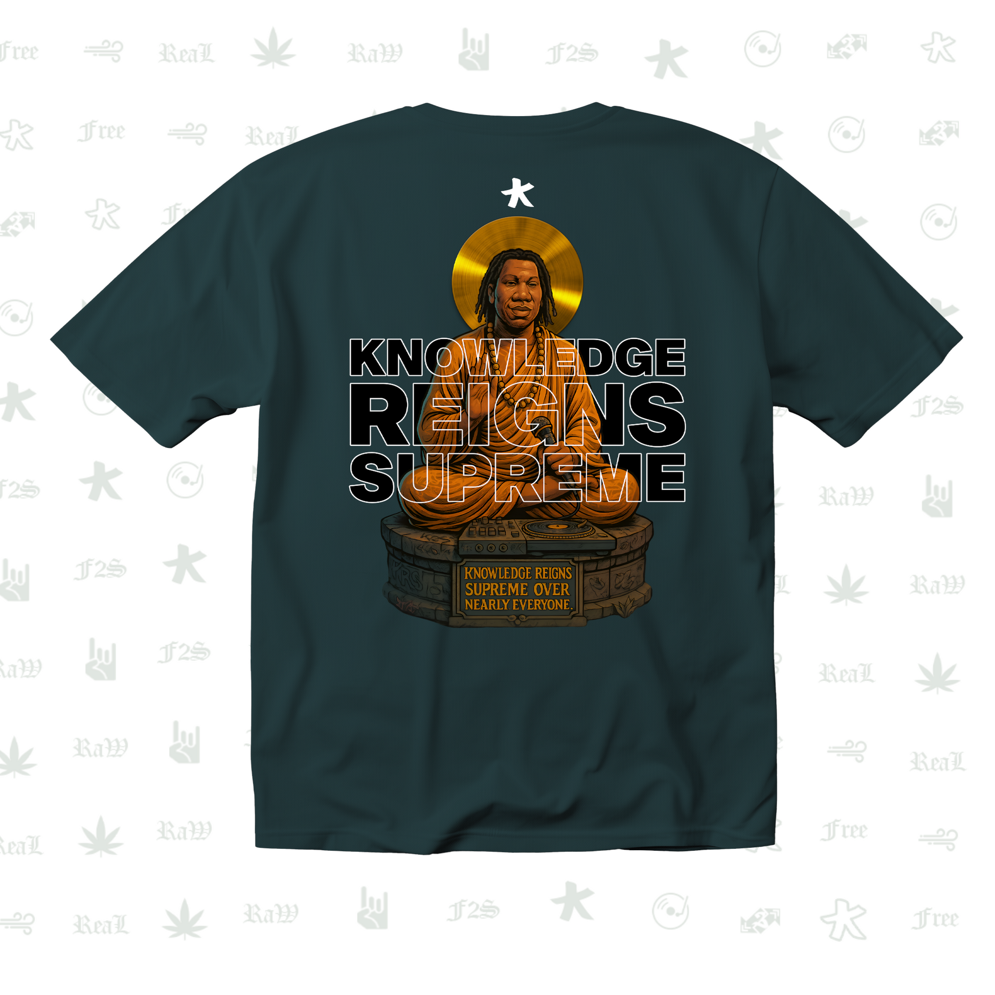 KRS ONE The Teacha Unisex Petrol Blue Tee