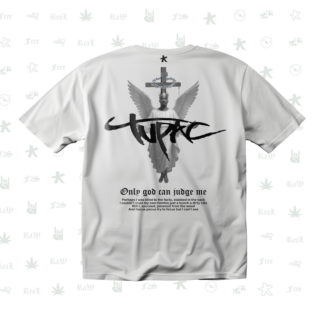 Tupac The Messiah Unisex White Oversized Tee