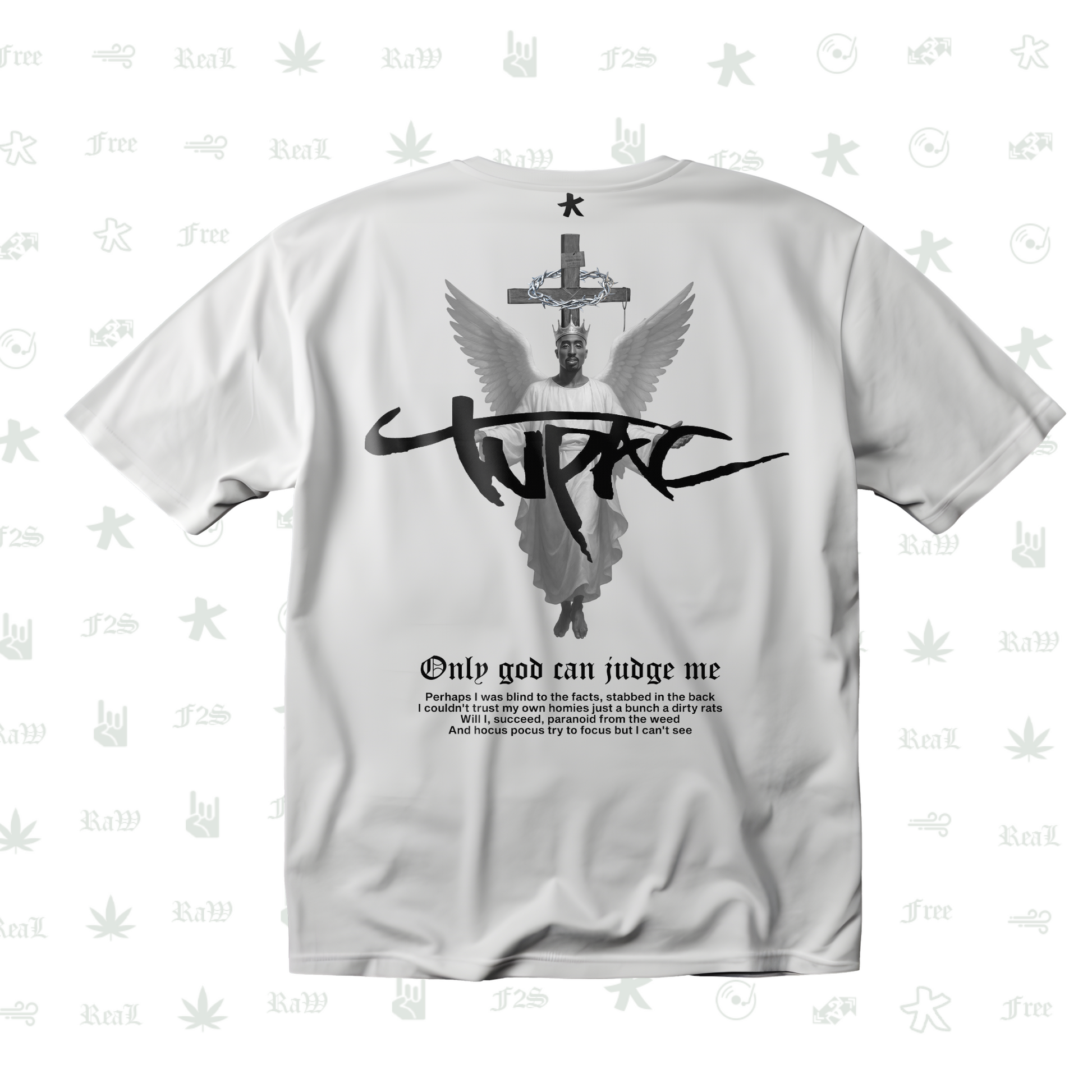 Tupac The Messiah Unisex White Oversized Tee