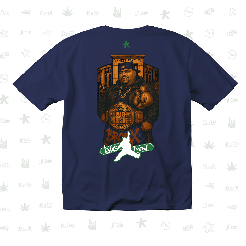 Big Pun Heavyweight Unisex Royal Blue Oversized T-Shirt.