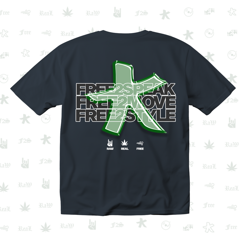 F2S Original Star Logo Navy Blue Tee Unisex