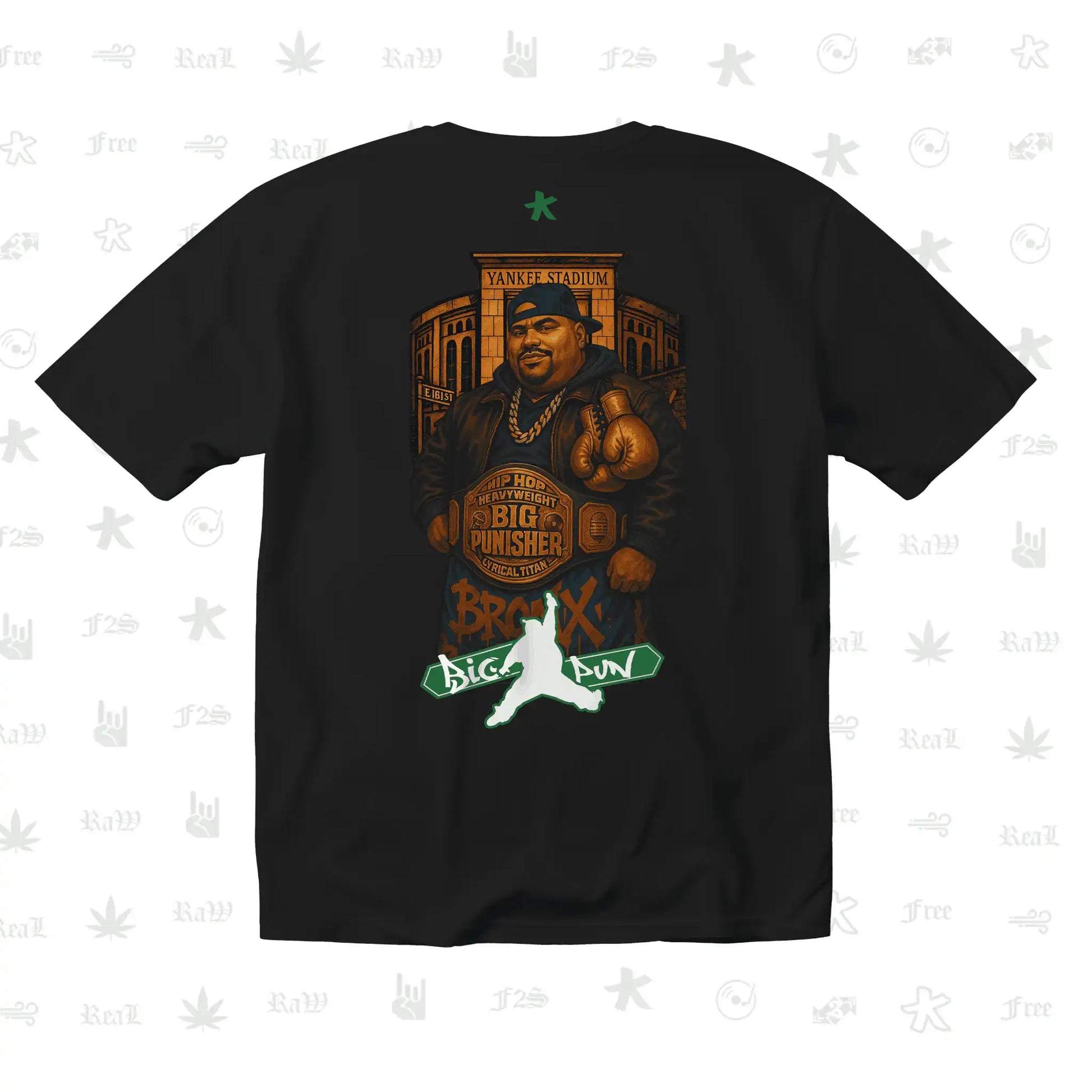 Big Pun Heavyweight Unisex Black Oversized T-Shirt.