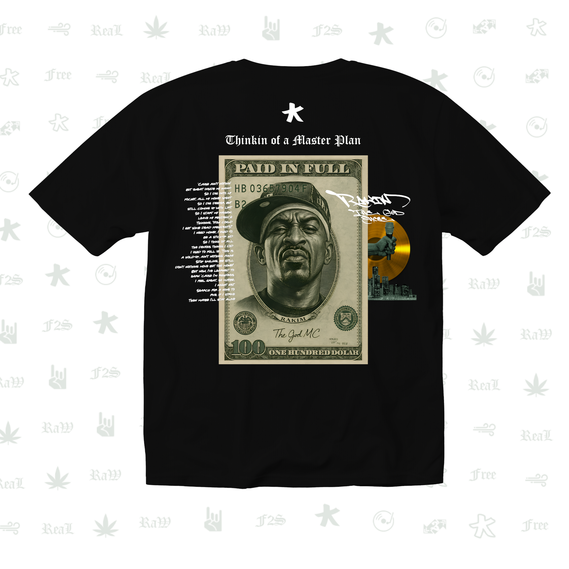 Rakim The God Emcee Unisex Black Tee