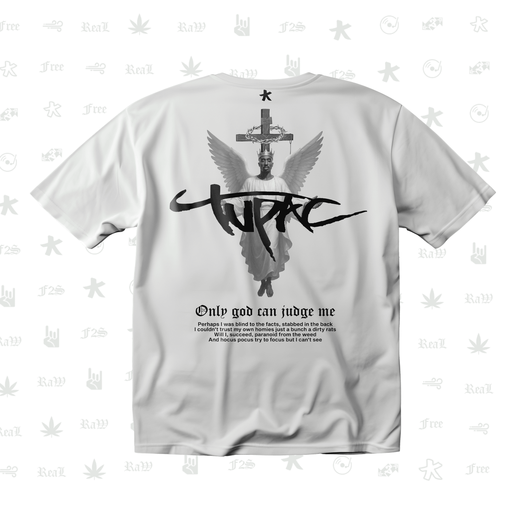 Tupac The Messiah Unisex White Oversized Oversized T-Shirt.