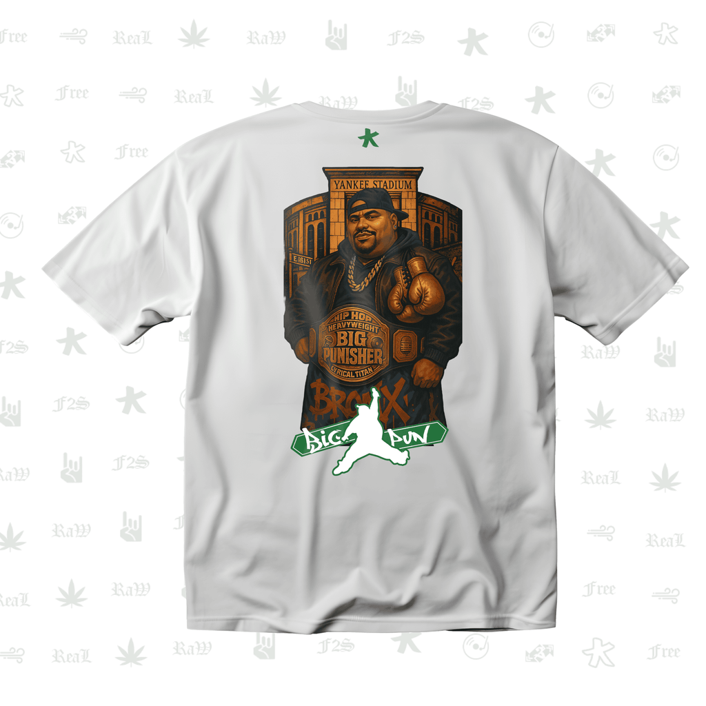 Big Pun Heavyweight Unisex White Oversized T-Shirt.