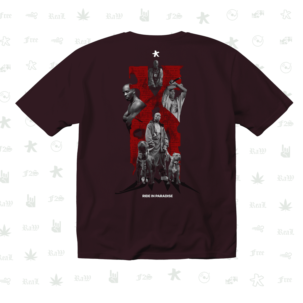 DMX The O.G. Dawg Unisex Maroon Oversized T-Shirt.