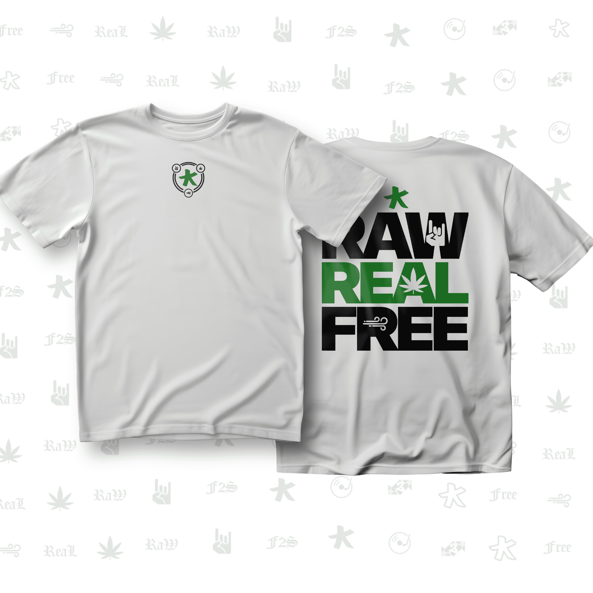 F2S Original RRF White Unisex Oversized T-Shirt.