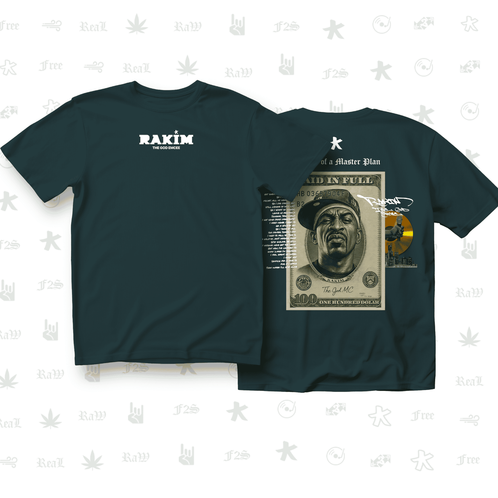 Rakim The God Emcee Unisex Petrol Blue Oversized T-Shirt.