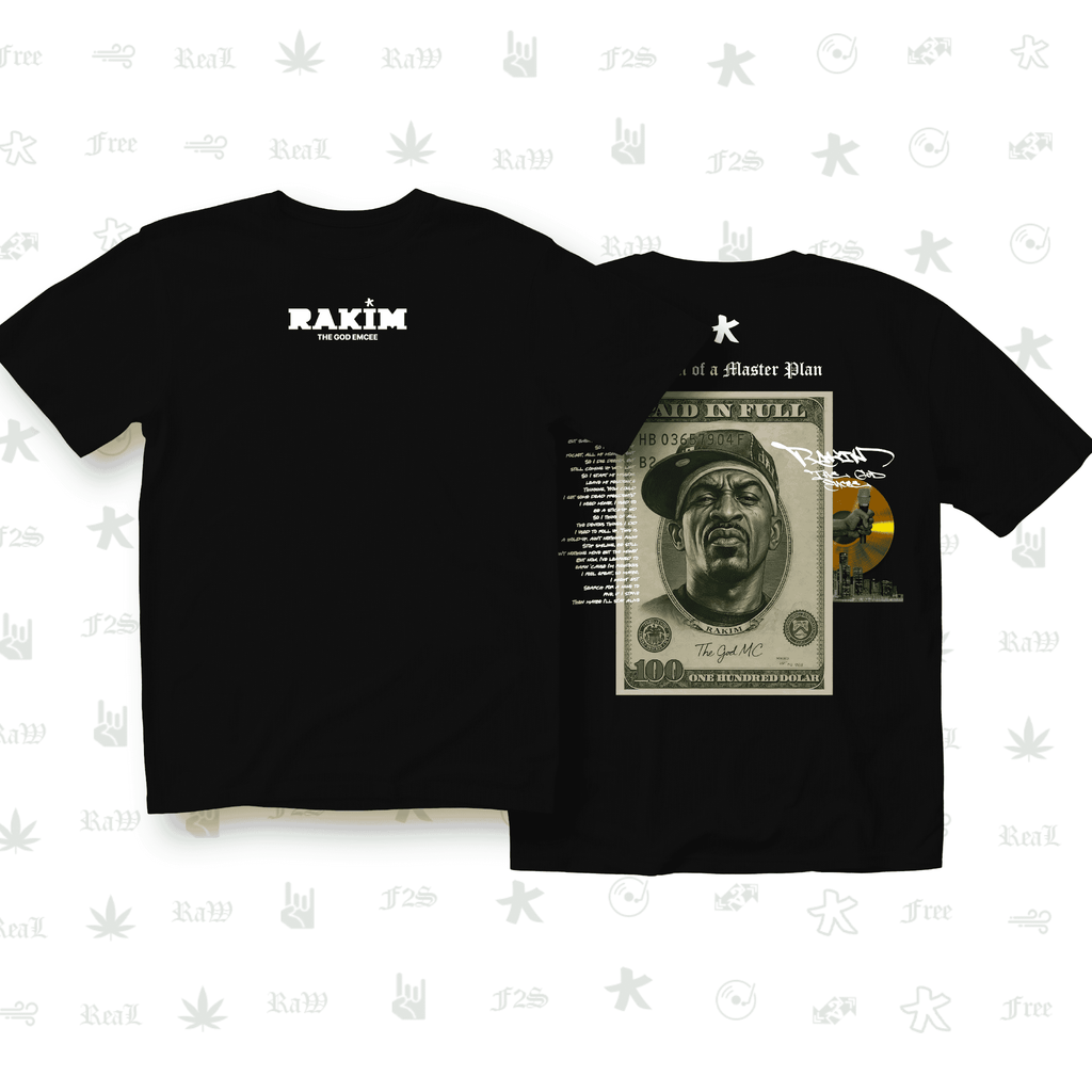 Rakim The God Emcee Unisex Black Oversized T-Shirt.