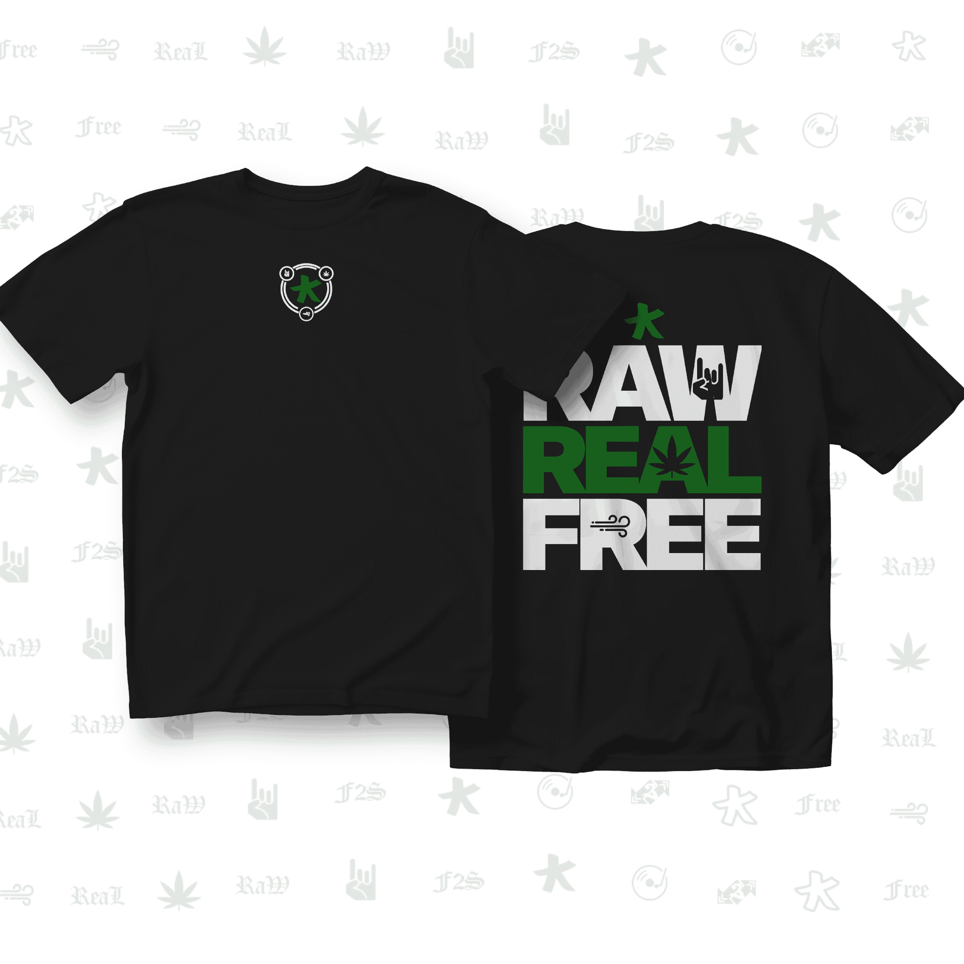 F2S Original RRF Black Unisex Oversized T-Shirt.