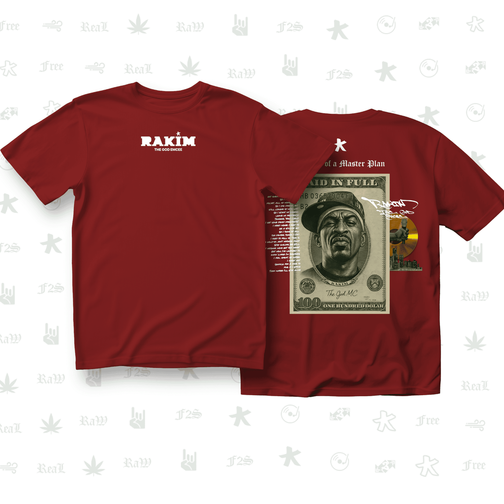 Rakim The God Emcee Unisex Red Oversized T-Shirt