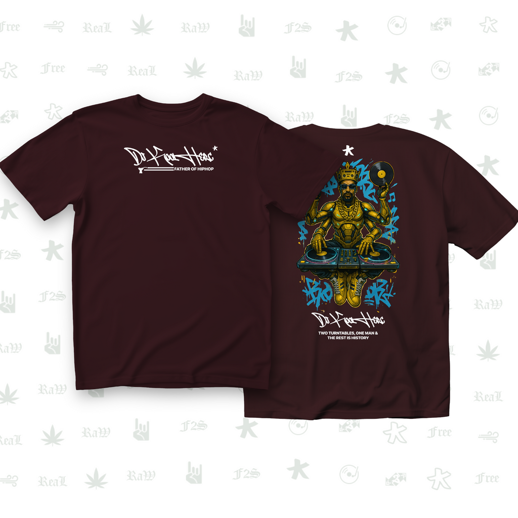 DJ Kool Herc Origins Unisex Maroon Tee