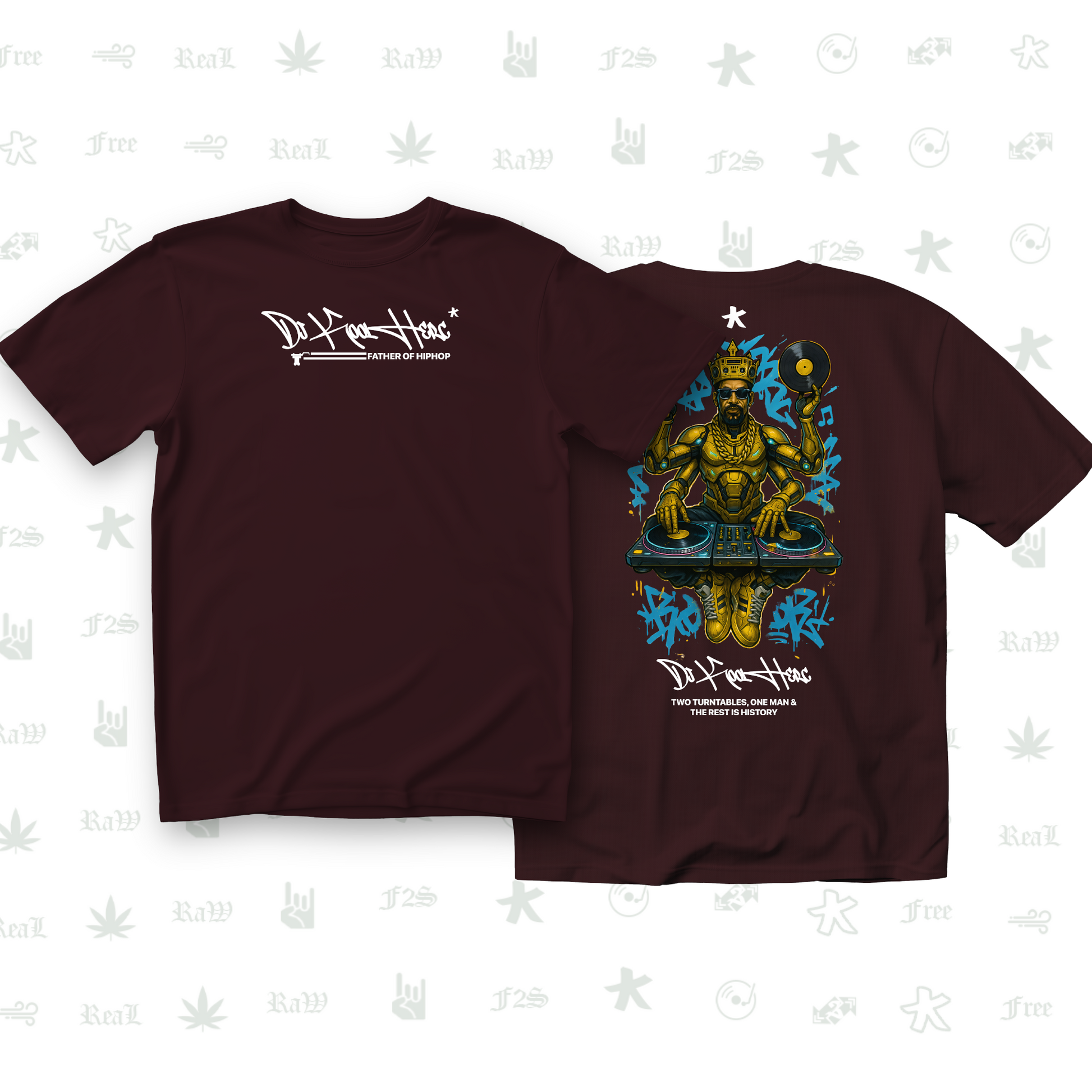 DJ Kool Herc Origins Unisex Maroon Tee