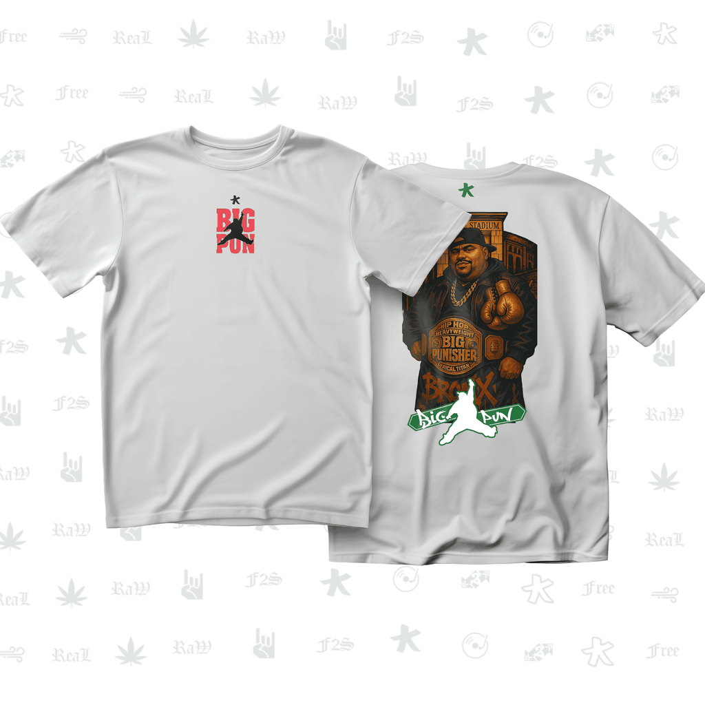 Big Pun Heavyweight Unisex White Oversized T-Shirt.