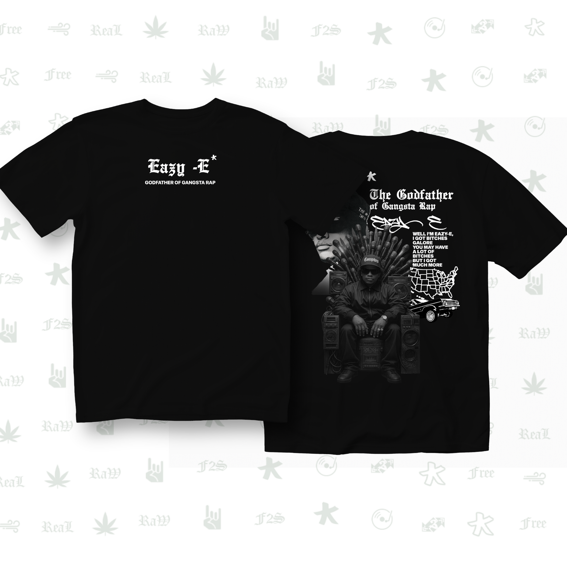 Eazy-E Godfather of Gangsta Rap Unisex Black Tee