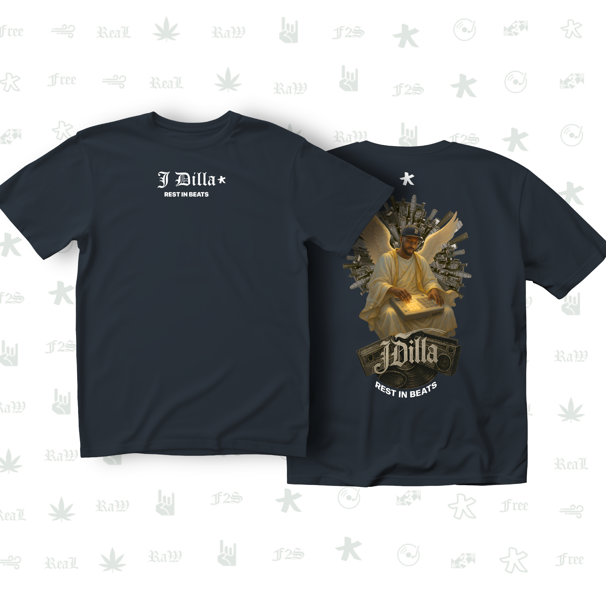 J Dilla Rest In Beats Unisex Navy Blue Tee
