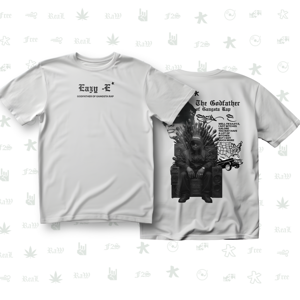Eazy-E Godfather of Gangsta Rap Unisex White Tee