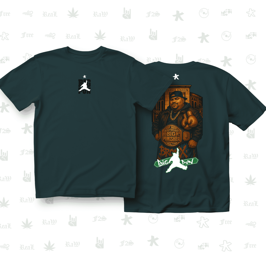 Big Pun Heavyweight Unisex Petrol Blue Oversized T-Shirt.