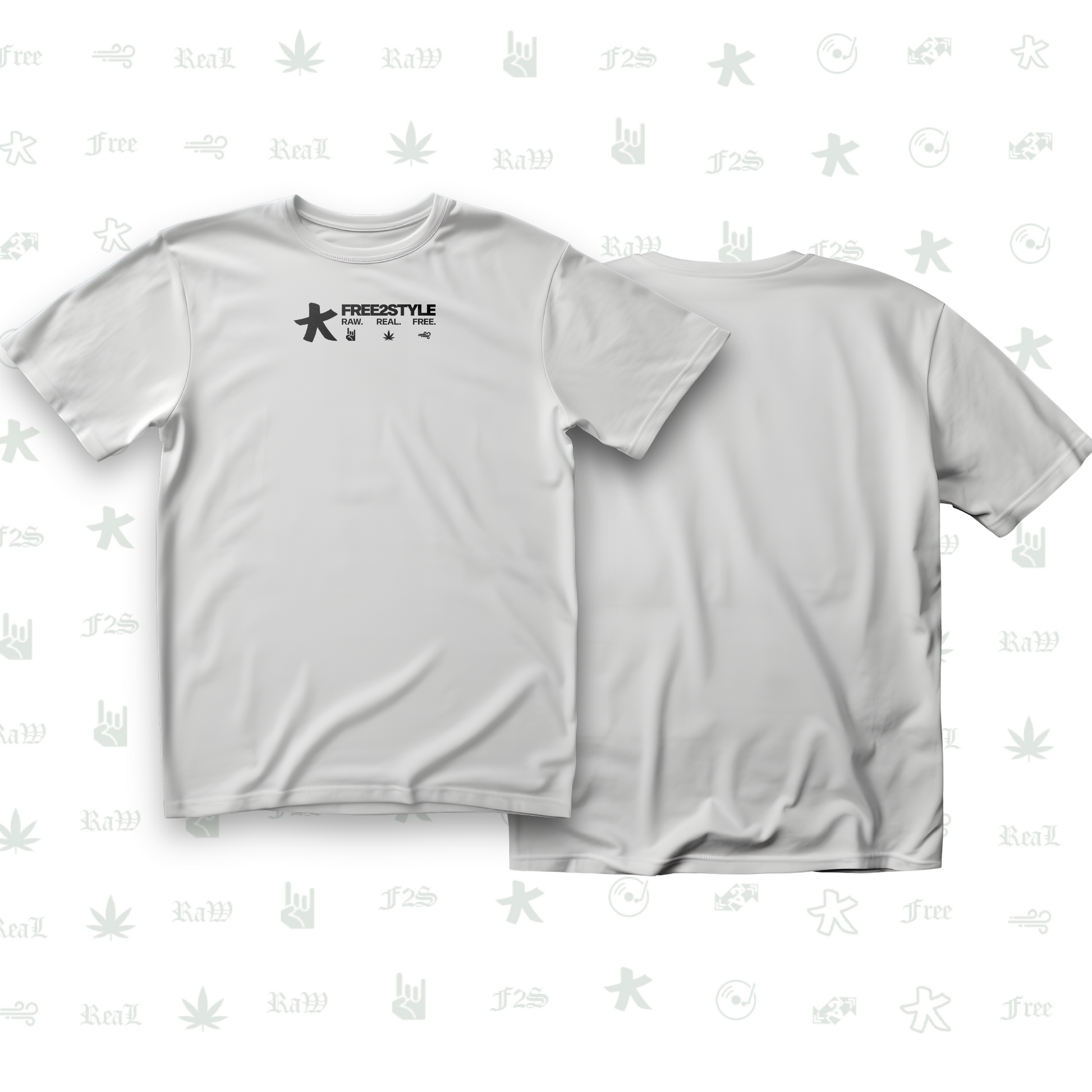 F2S Original Black Logo White Tee Unisex