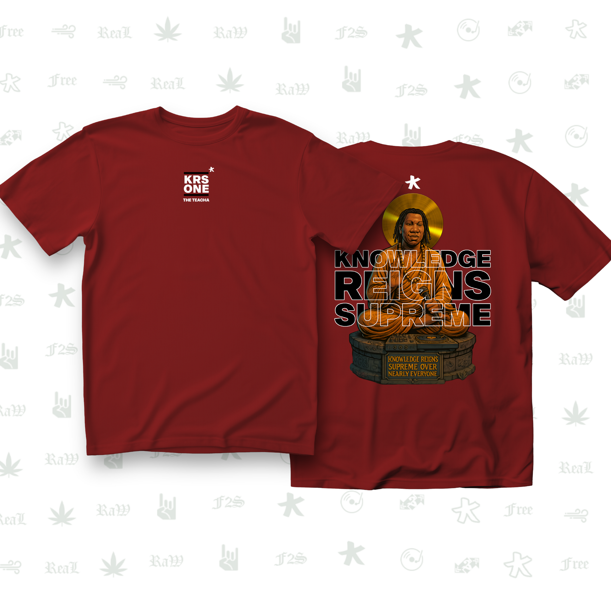KRS ONE The Teacha Unisex Red Tee