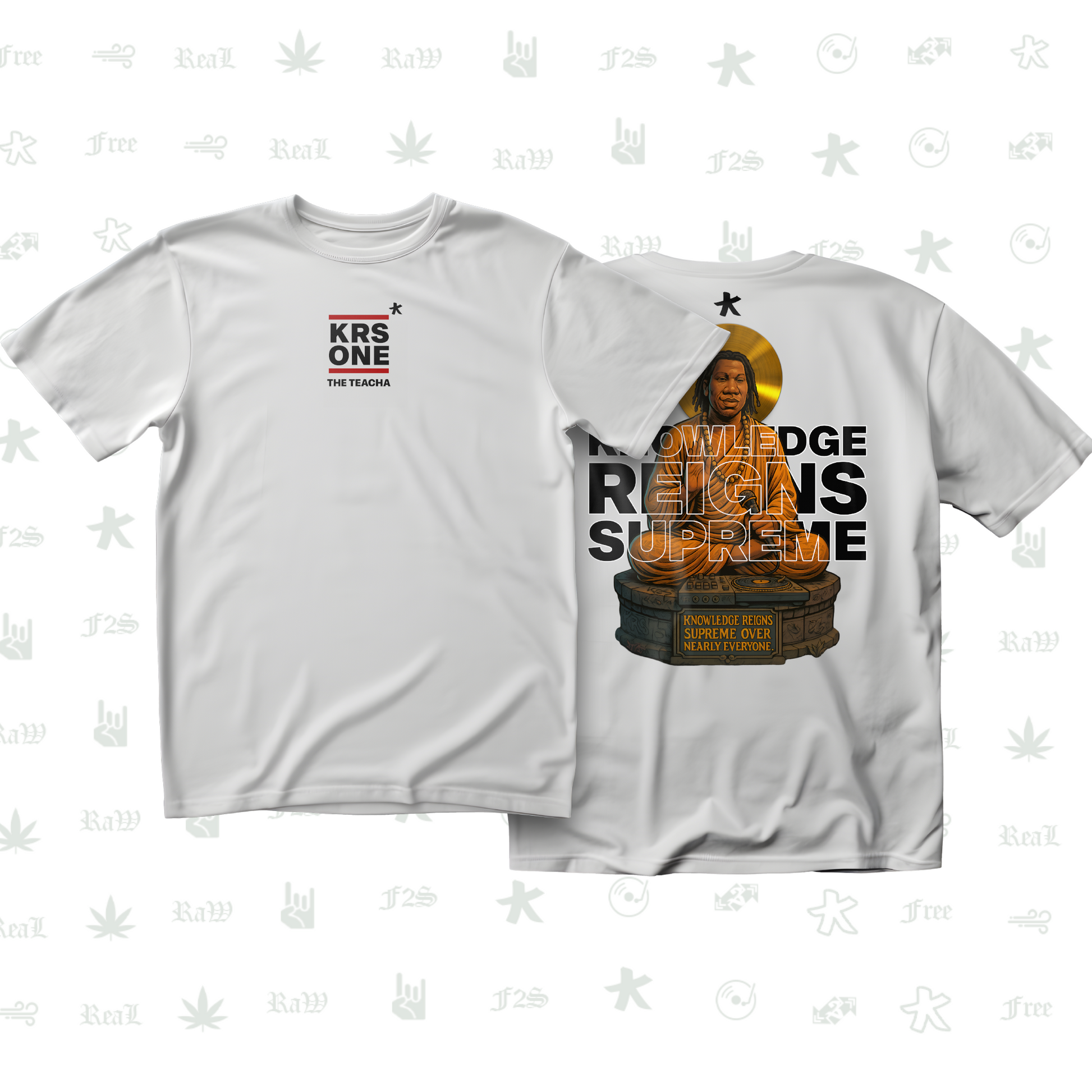 KRS ONE The Teacha Unisex White Tee