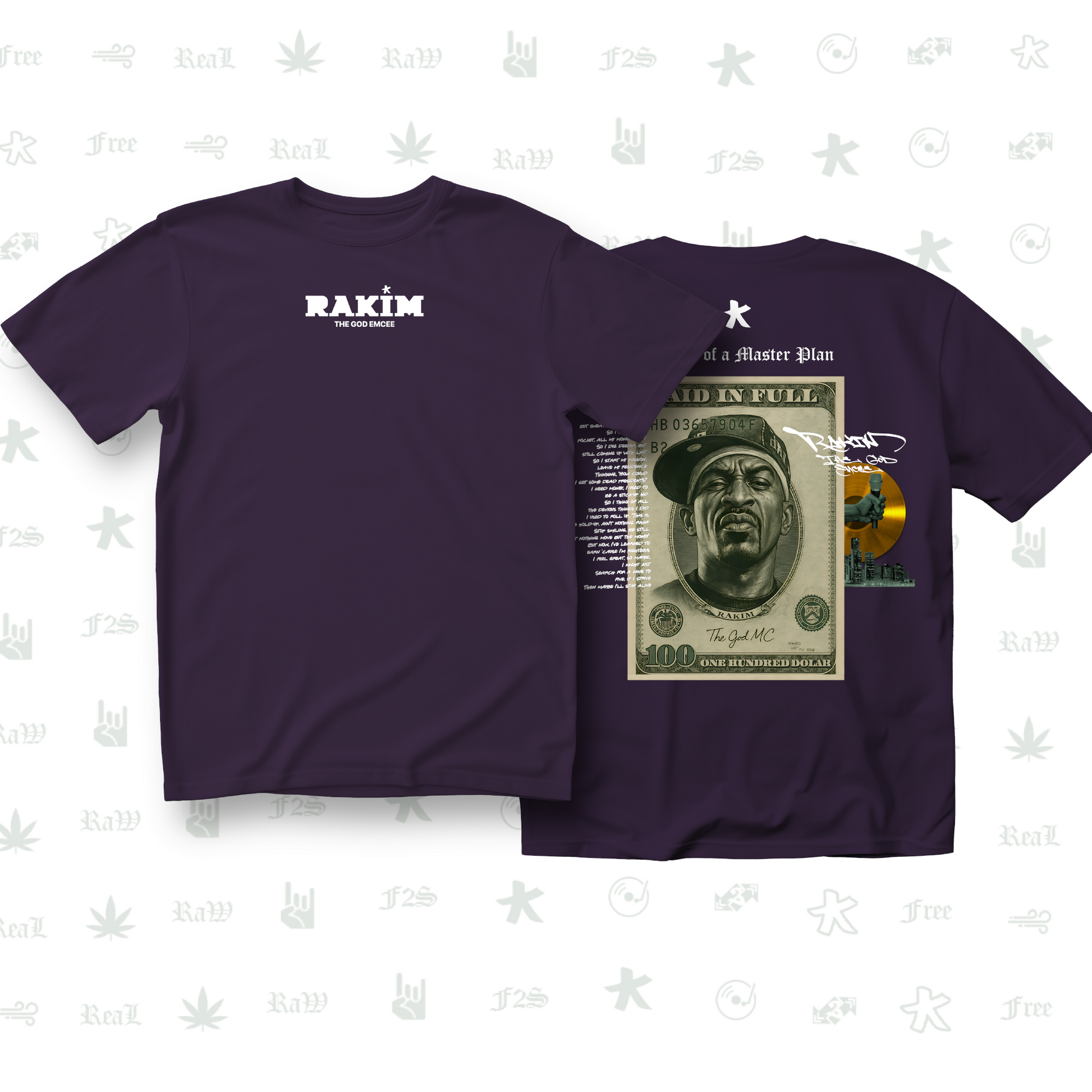 Rakim The God Emcee Unisex Purple Tee