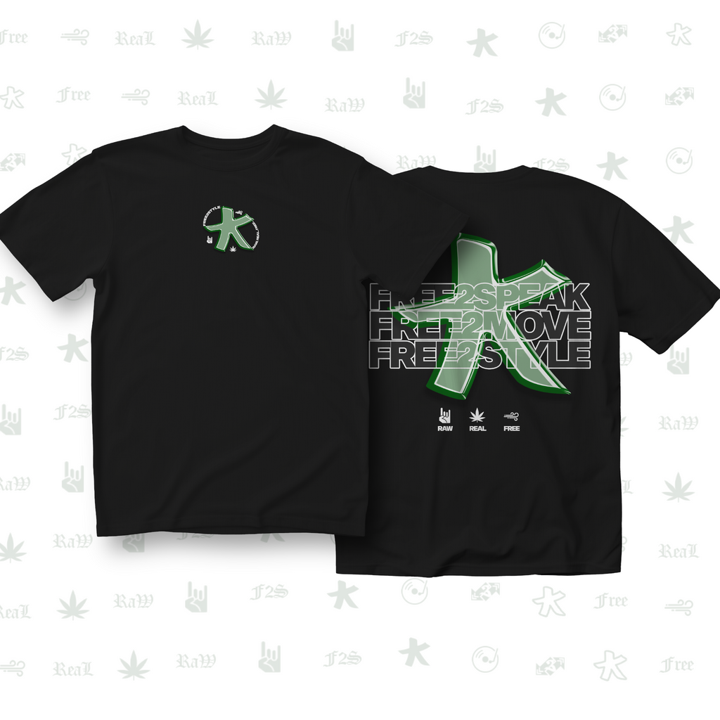 F2S Original Star Logo Black Tee Unisex