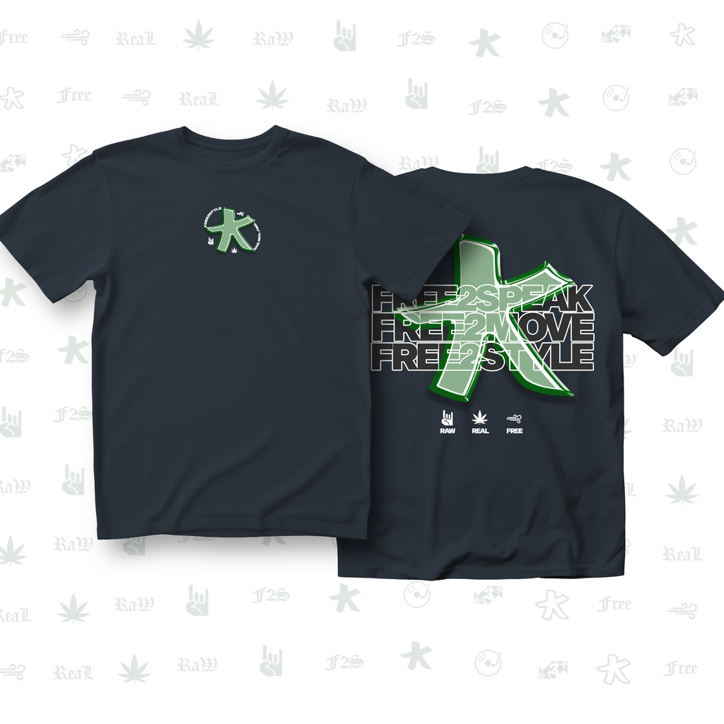 F2S Original Star Logo Navy Blue Tee Unisex