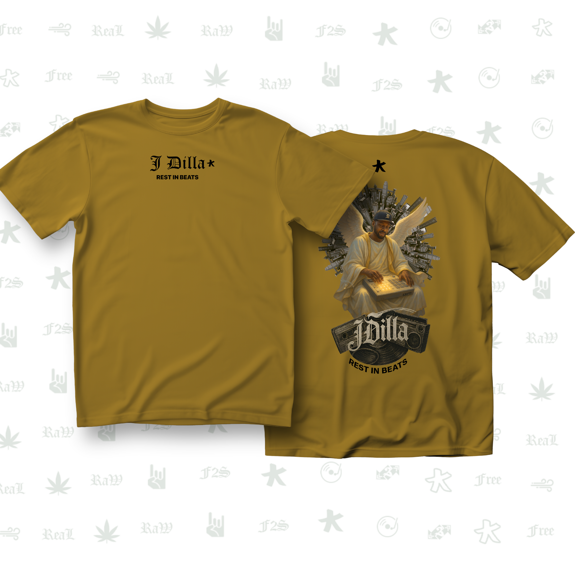 J Dilla Rest In Beats Unisex Mustard Tee