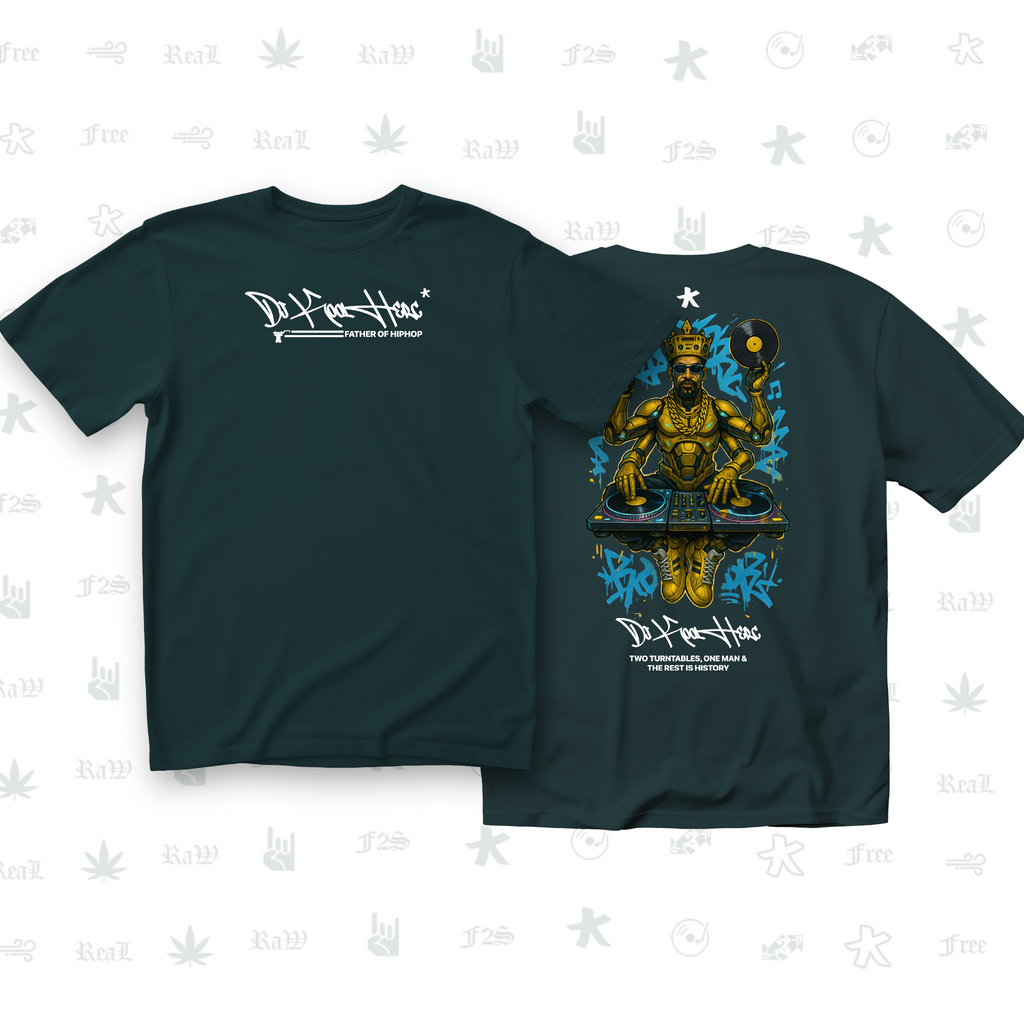 DJ Kool Herc Origins Unisex Petrol Blue Tee