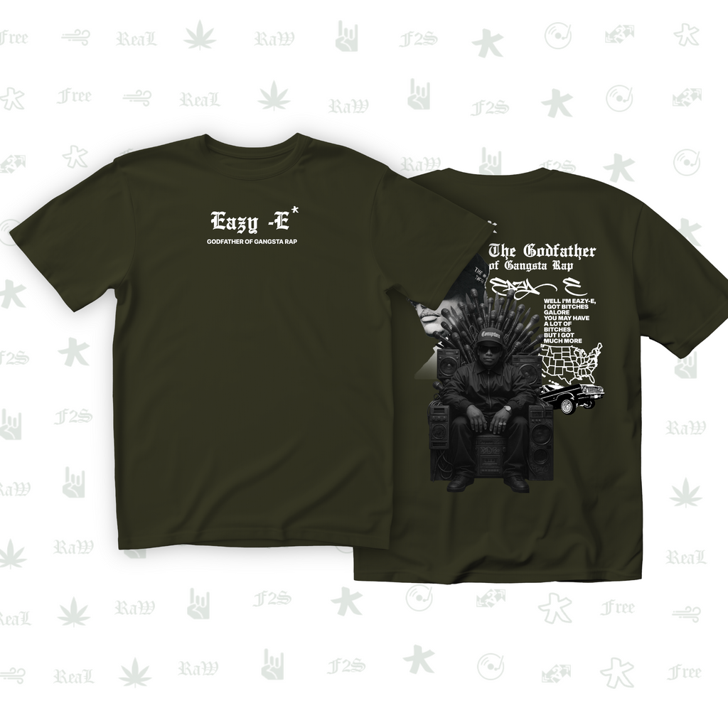 Eazy-E Godfather of Gangsta Rap Unisex Olive Green Tee