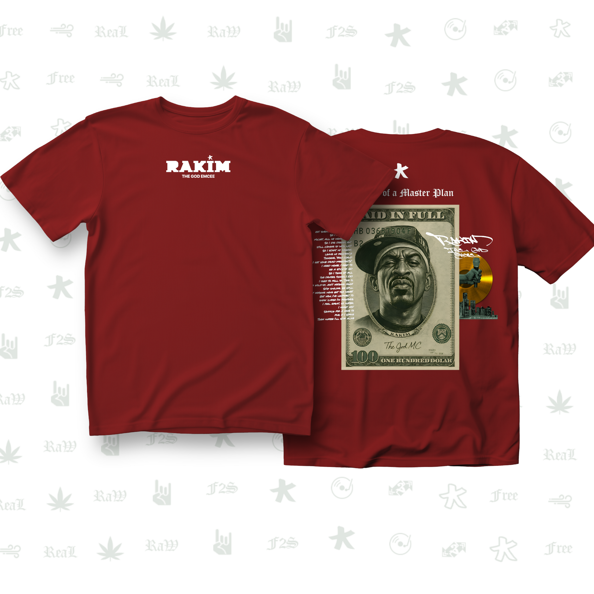 Rakim The God Emcee Unisex Red Tee