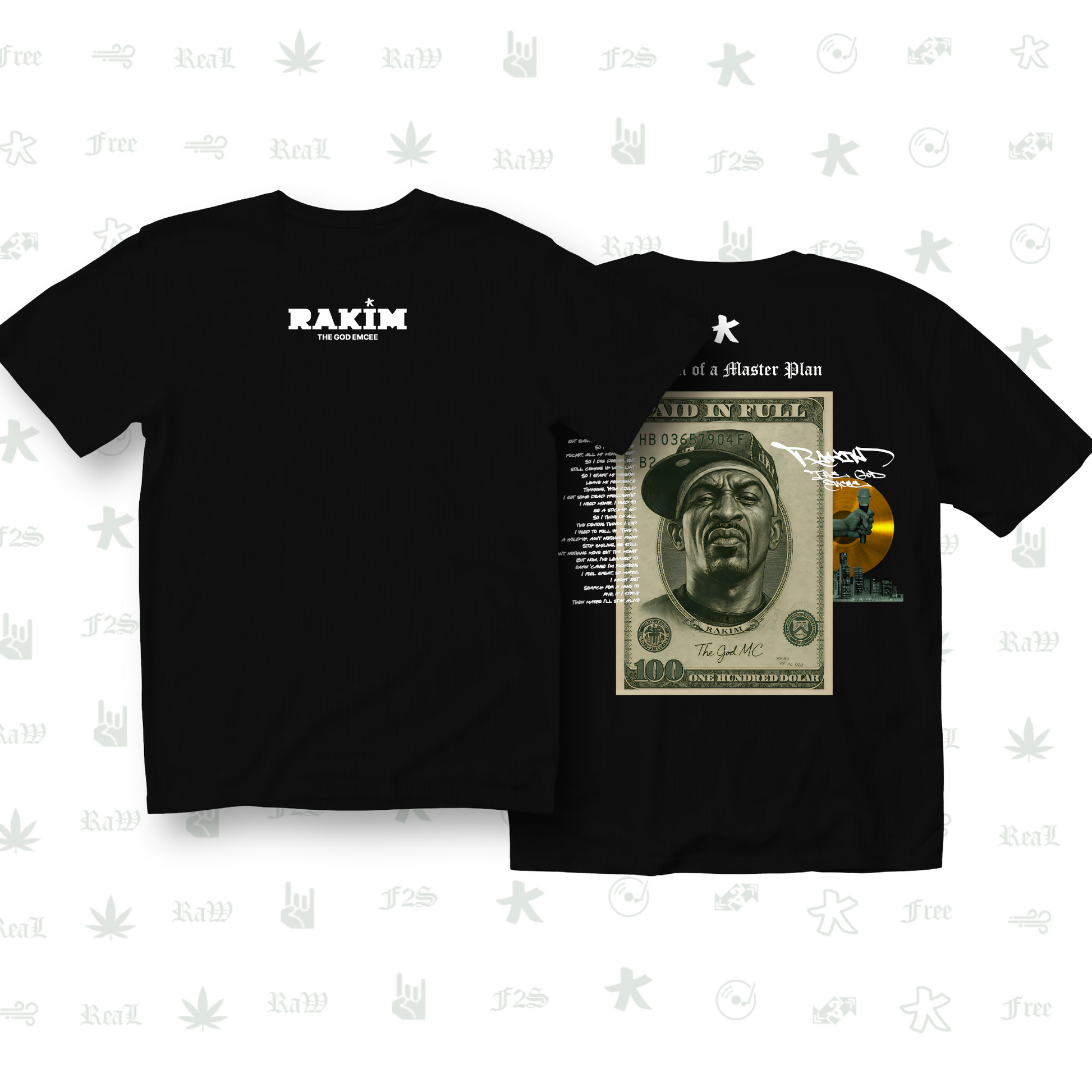 Rakim The God Emcee Unisex Black Tee