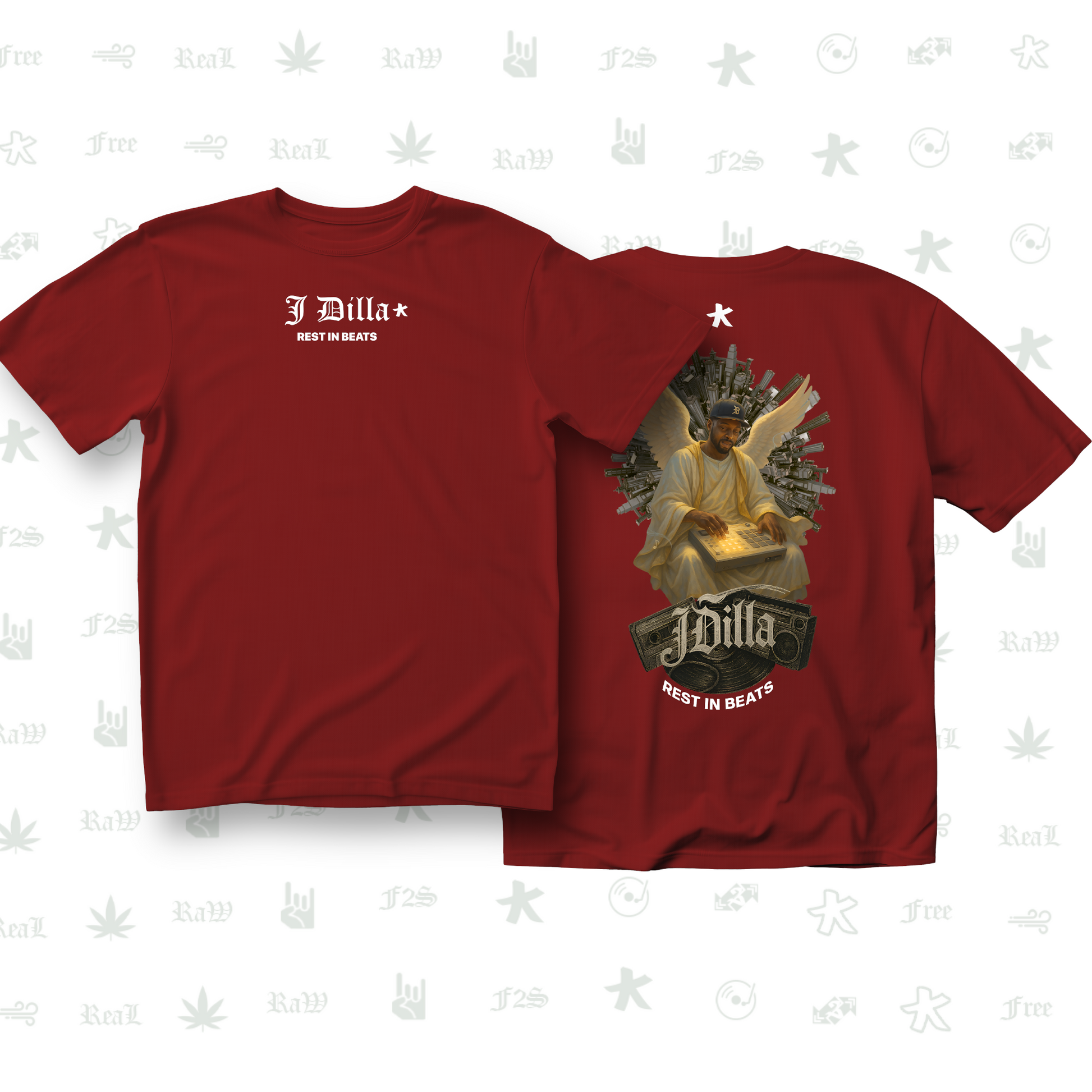 J Dilla Rest In Beats Unisex Red Tee