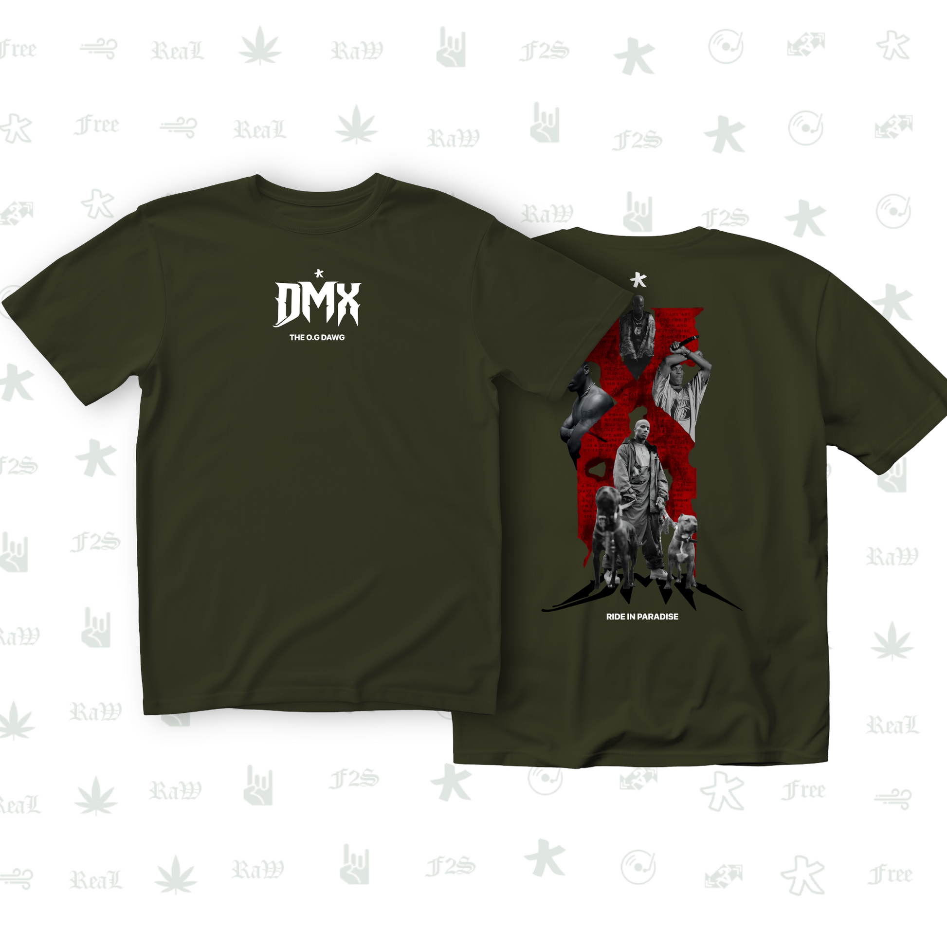 DMX The O.G. Dawg Unisex Olive Green Tee
