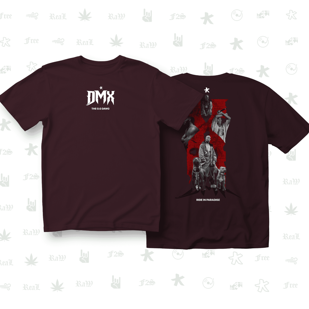 DMX The O.G. Dawg Unisex Maroon Oversized T-Shirt.