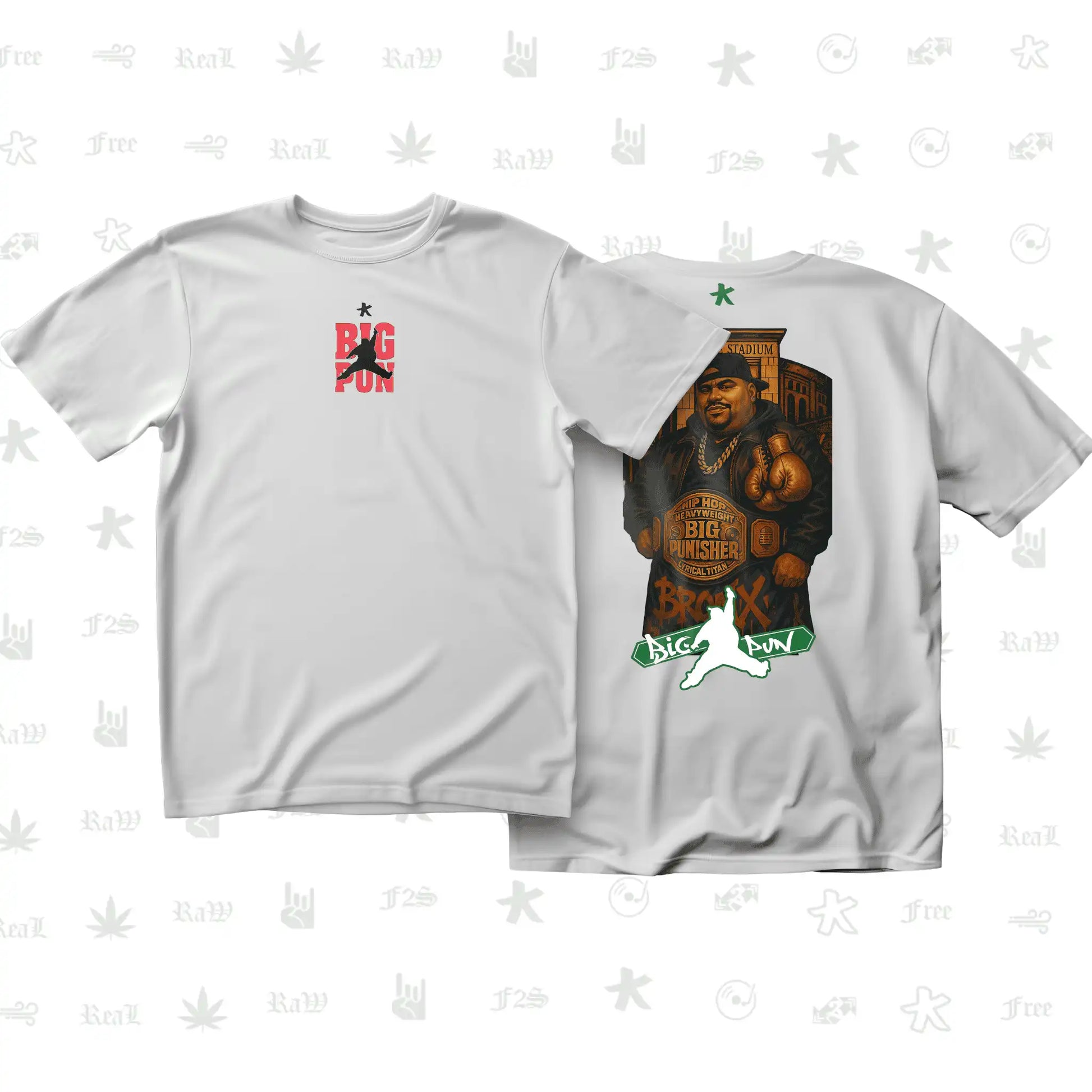 Big Pun Heavyweight Unisex White Oversized T-Shirt.