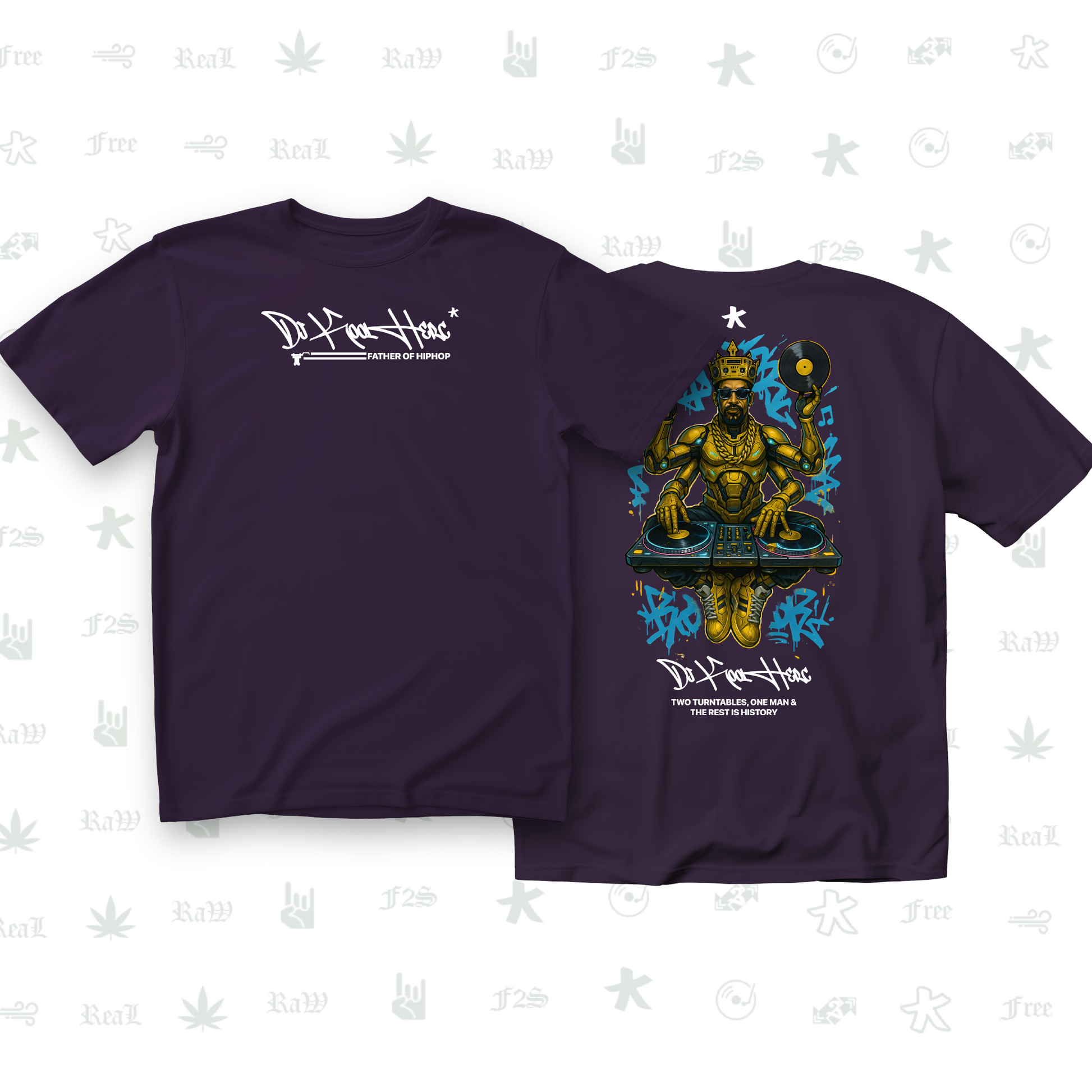 DJ Kool Herc Origins Unisex Purple Tee