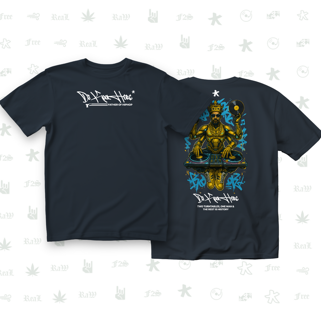 DJ Kool Herc Origins Unisex Navy Blue Tee