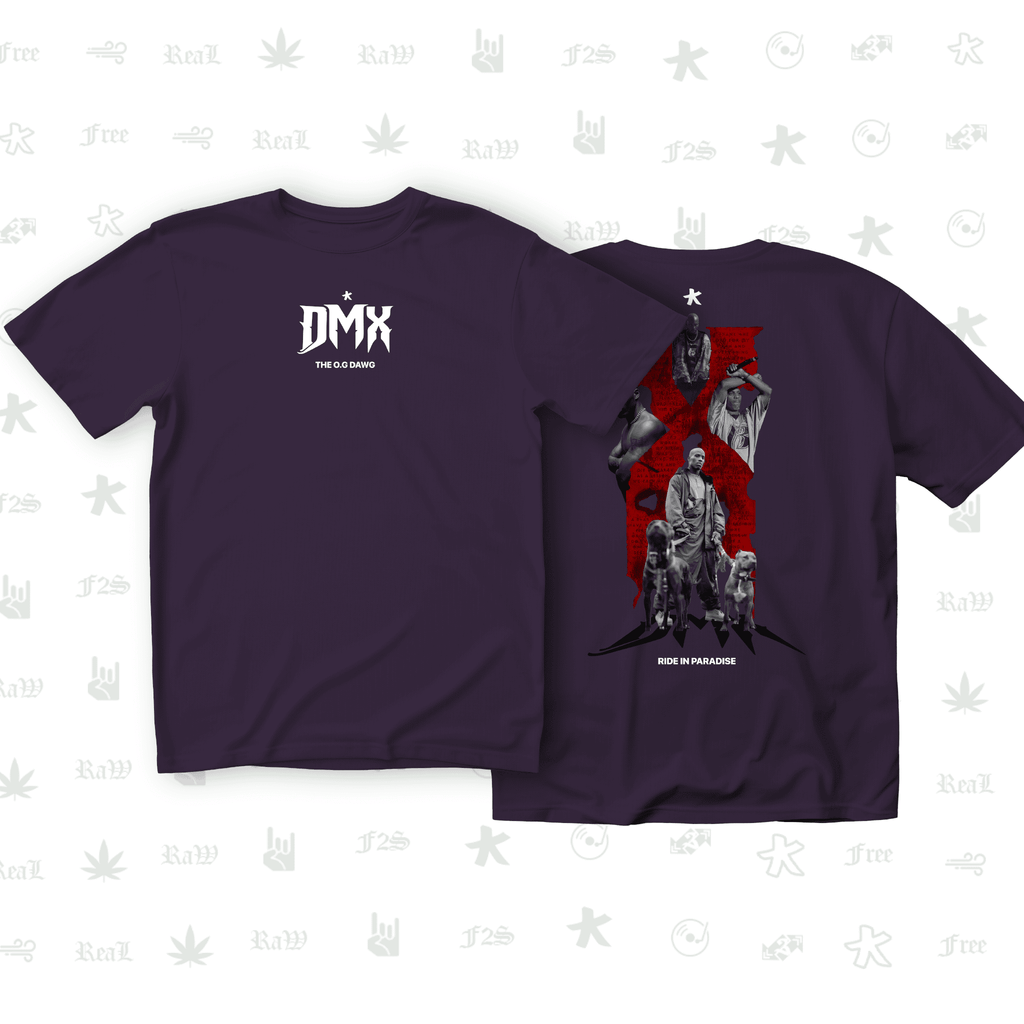 DMX The O.G. Dawg Unisex Purple Oversized T-Shirt.
