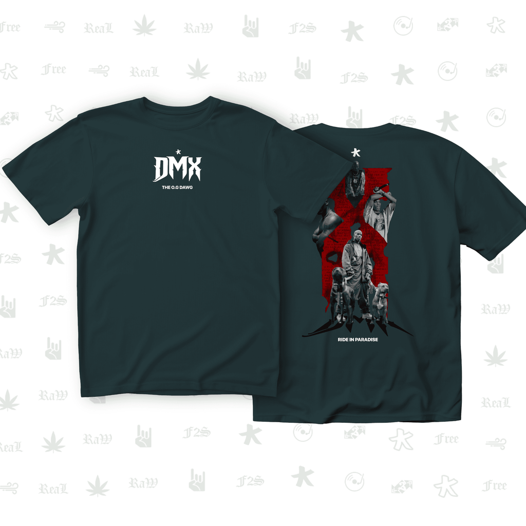 DMX The O.G. Dawg Unisex Petrol Blue Oversized T-Shirt.