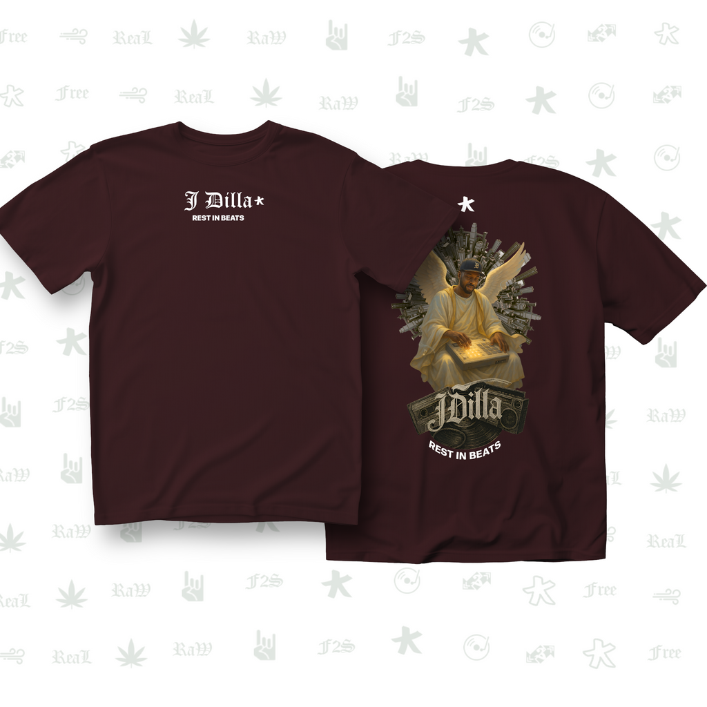 J Dilla Rest In Beats Unisex Maroon Tee