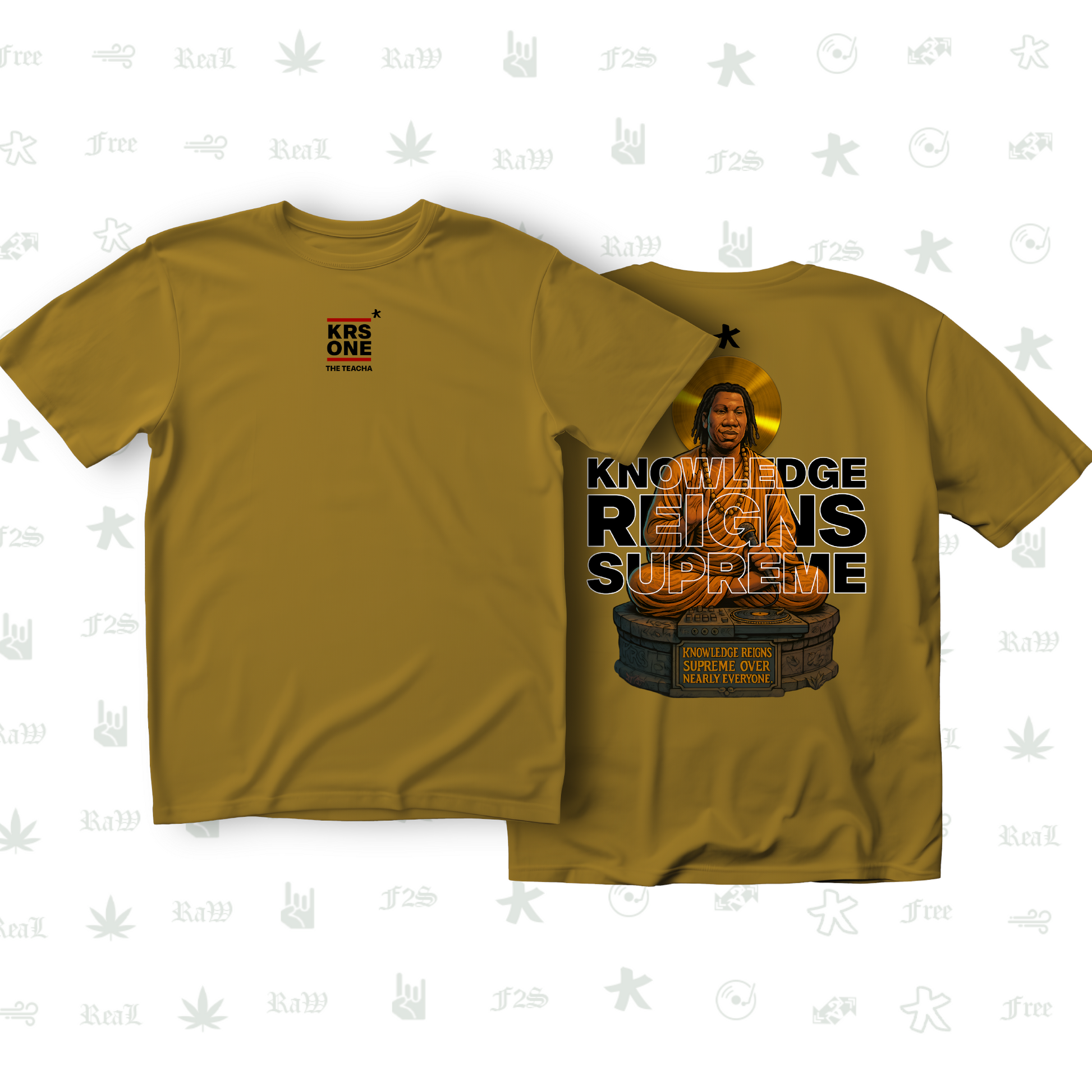 KRS ONE The Teacha Unisex Mustard Tee